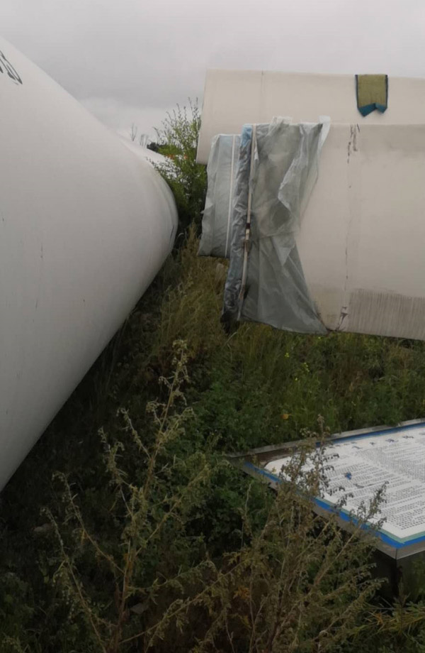 張北基地退役葉片、機(jī)艙處置現(xiàn)場(chǎng)